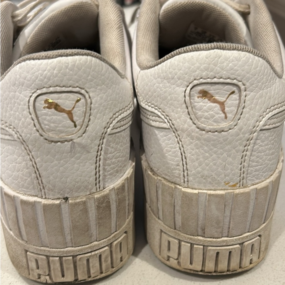 White Puma platform sneaker